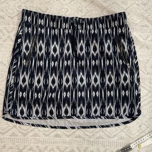 Athleta‎ Skort Women's Size Medium Navy/white Drawstring Workout Pickleball Golf